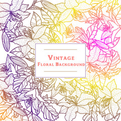 vintage vector floral composition