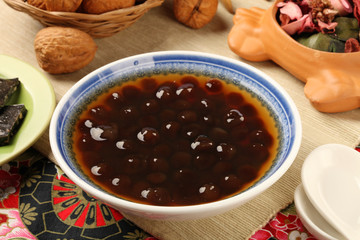 Taiwan famous dessert - tapioca ball                                             
