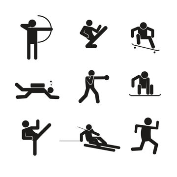 Sport Abstract Symbol Vector Illustration Graphic Set
