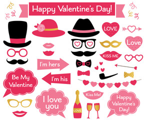 Valentines Day photo booth props and decoration © lattesmile