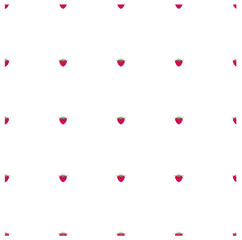 Seamless background flat design red raspberry, green on white stock vector illustration