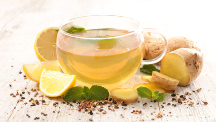 lemon tea with ginger