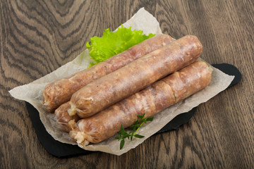 Natural sausages for grill