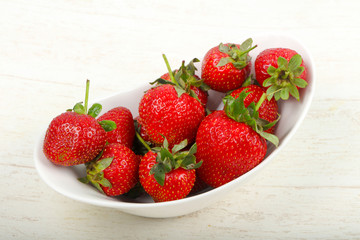 Strawberry in the bowl