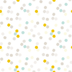 Party celebration confetti  dots vector seamless pattern.