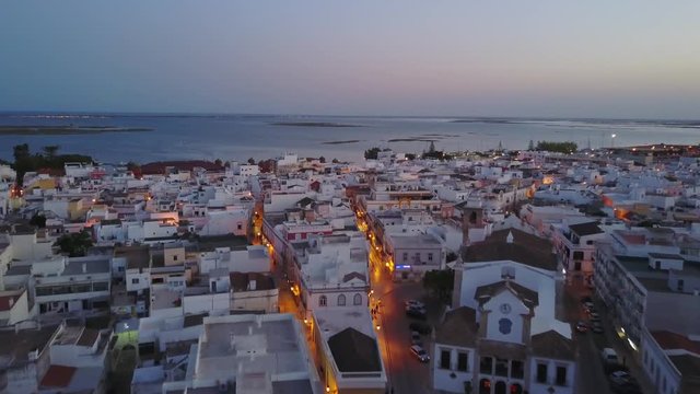 Traditional portuguese town of Olhao da Restauracao next to Ria Formosa, Algarve, Portugal