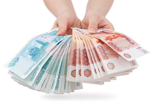 hands offer Russian money