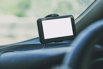 GPS car navigator empty blank screen