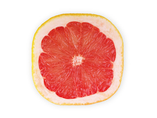 Square grapefruit on a white background