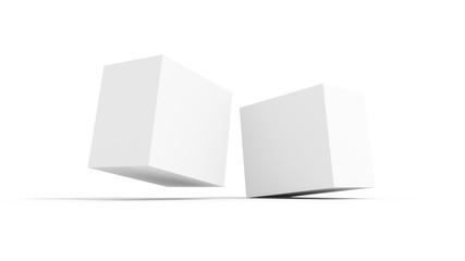 3D White box mock up illustrating.