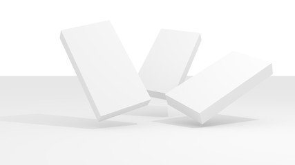 3D White box mock up illustrating.