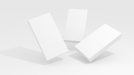 3D White box mock up illustrating.
