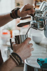 Barista Cafe Making Coffee