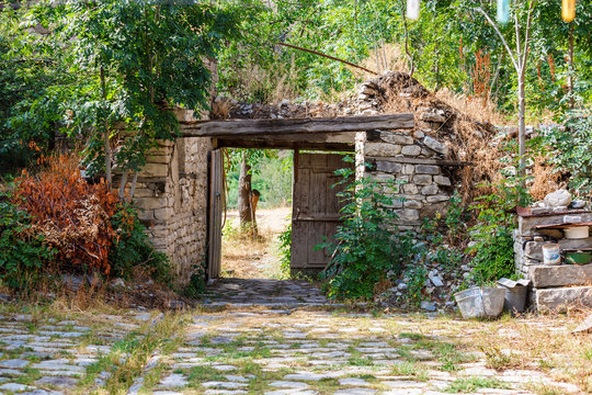 The oldest house in Lahic mountainous village made of stone in Azerbaijan