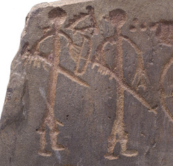 Warriors stela of Capilla VIII, belonging to Late Bronze, Badajoz, Spain