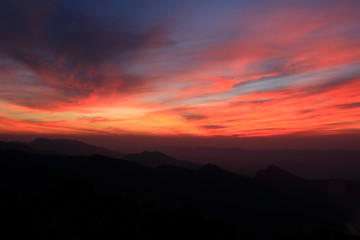 Twilight in mountain Thailand