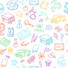 Back to School. Can be used for textile, website background, book cover, packaging.