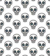 Cartoon Vector Skull Pattern