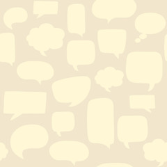Seamless pattern with speech bubbles. Vector backgrounds collection.
