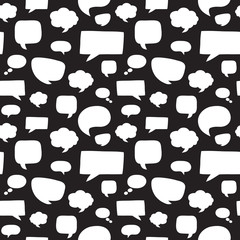 Seamless pattern with speech bubbles. Texture for wallpaper, fills, web page background.