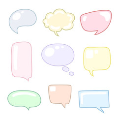 Abstract Vector Speech Bubbles Set. Beautiful vector design.