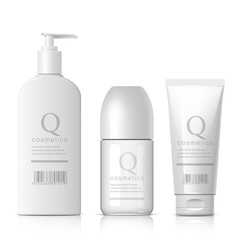 Realistic Cosmetic bottle can sprayer container.