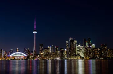 Foto op Plexiglas Night view of downtown Toronto, Ontario, Canada © David Acosta Allely