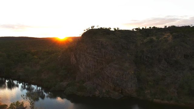 katherine gorge in nitmiluk national park at sunset