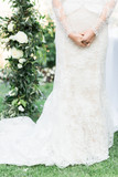 bride in lace dress
