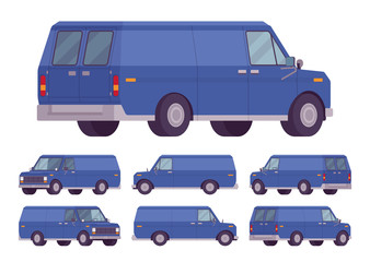 Navy blue van set © andrew_rybalko