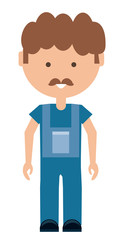 cartoon mechanic man icon