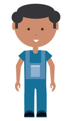 cartoon mechanic man icon