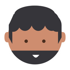 cartoon man face icon