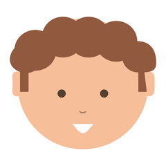 cartoon man face icon