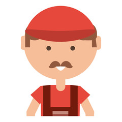 cartoon mechanic man icon