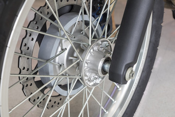 aluminium hub in motorcycle wheel