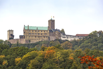 Fototapeta na wymiar View to the famous Wartburg Castle. Thuringia