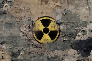 Sign of nuclear danger on a wall