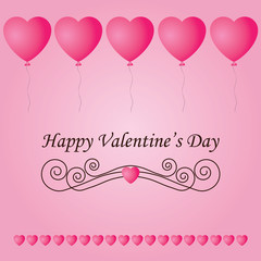 Template for decorating postcards, decorations for the celebration of Valentine's Day, the holiday of all lovers.