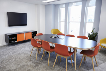 Empty boardroom at a modern business premises