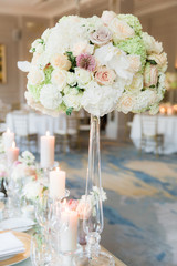 High vase floral center piece