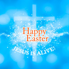 Happy Easter Jesus is alive greeting card