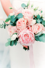 Pink Peonie wedding bouquet