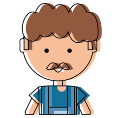 cartoon mechanic man icon