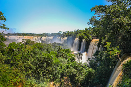 The Iguazu Falls on the Argentine side.