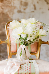 Spring Tulip wedding bouquet