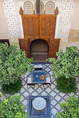 interior patio at perfume museum in Marrakech, Morocco © cceliaphoto