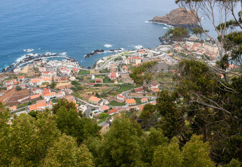 Panoramic view on Porto Moniz, Madeira island, Portugal