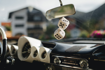 Fuzzy dice in the car