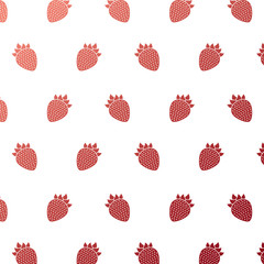 fresh strawberry fruit seamless pattern vector illustration